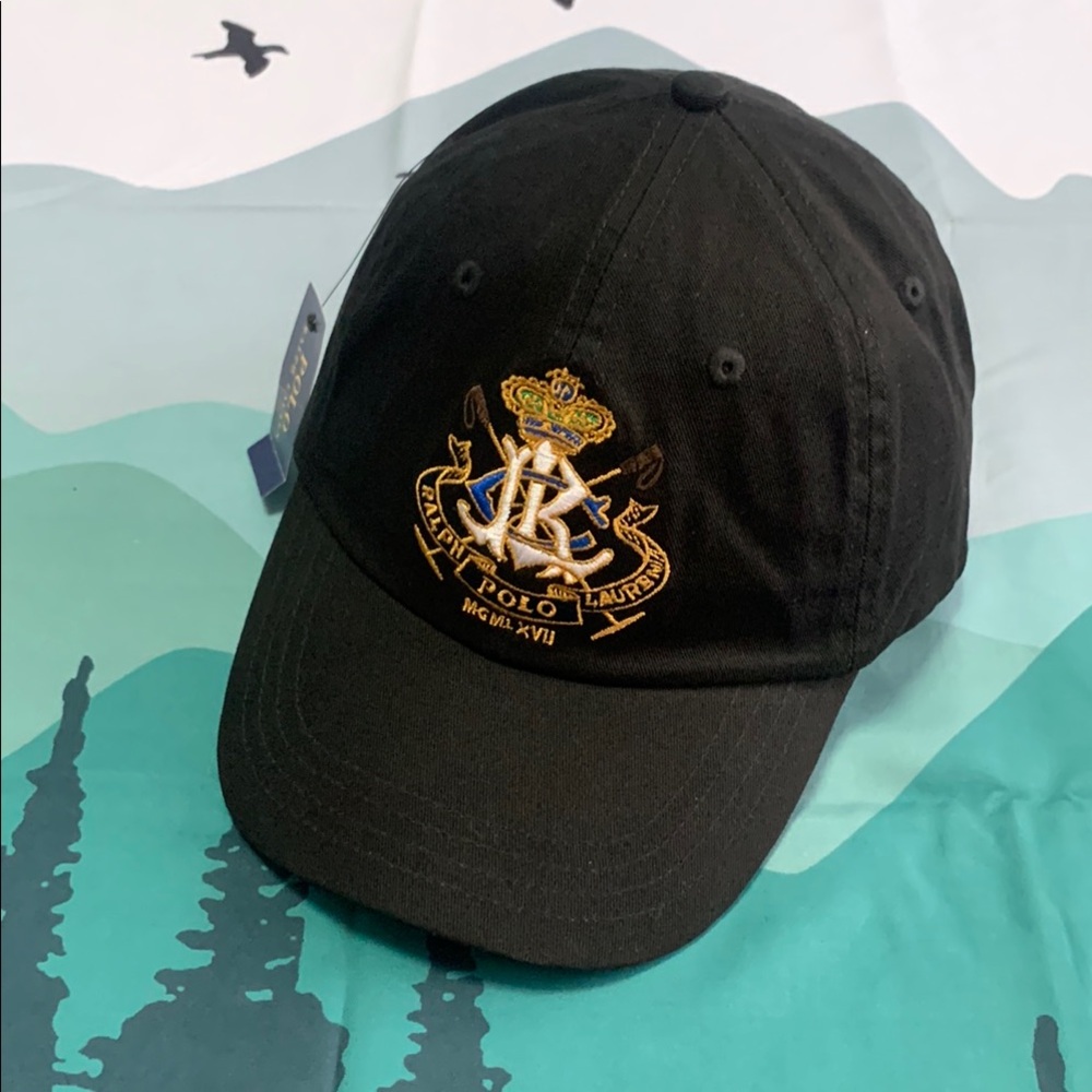 Polo by Ralph Lauren Black Embroidered Cap